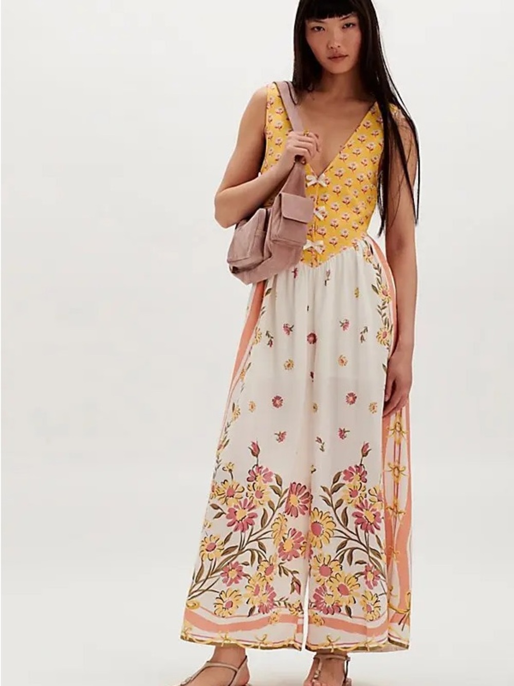 Free People Bali Honeydew Jumpsuit
